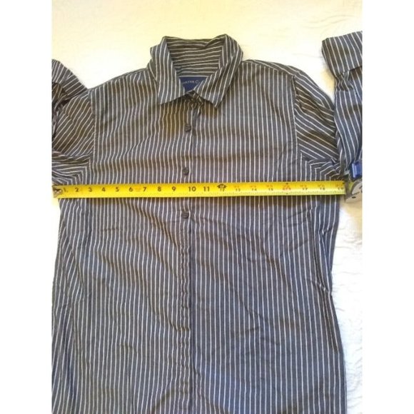 Charter Club Striped 3/4 sleeve button up shirt cotton women's size 6 - Picture 8 of 11
